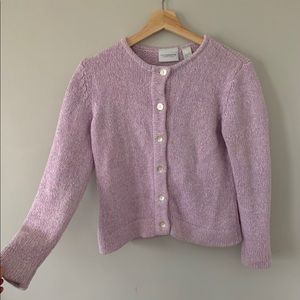 Vintage marled cardigan sweater - sm